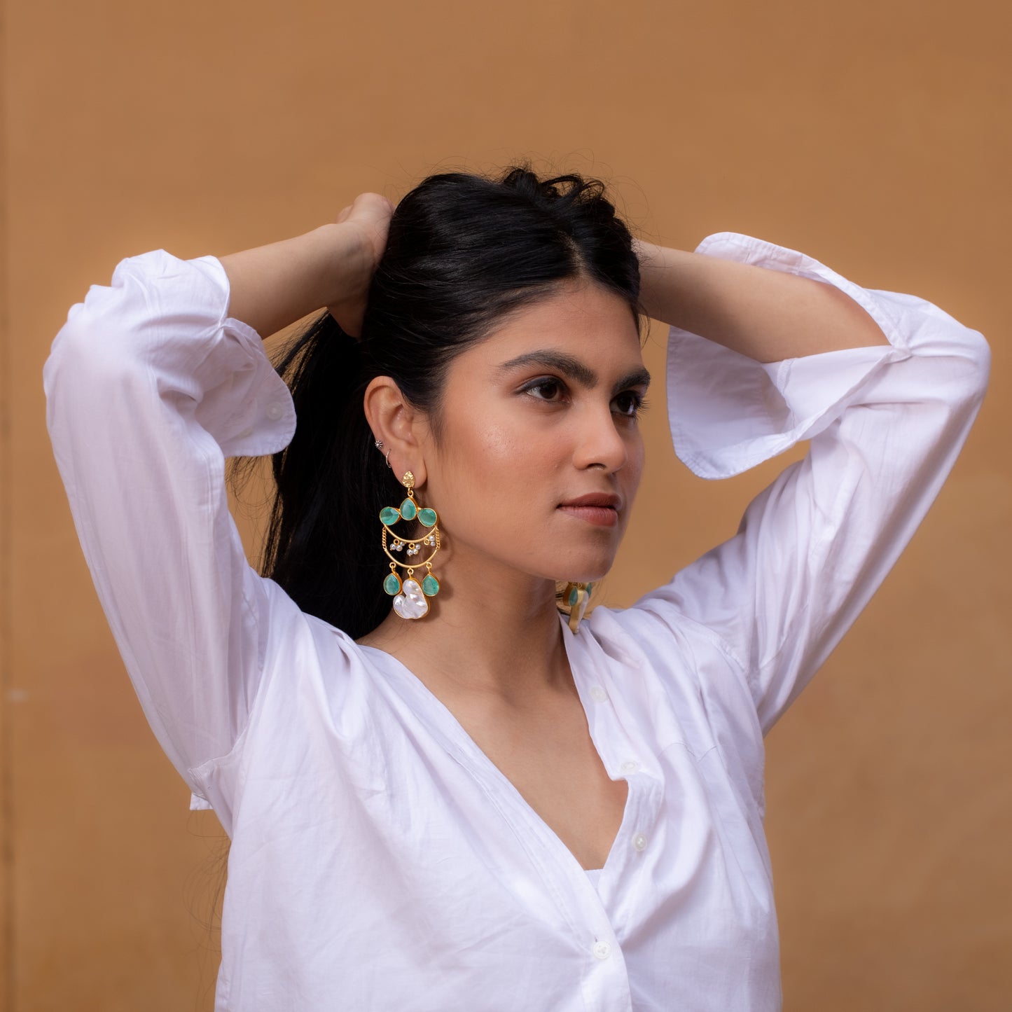 Zainab Gold Plated Earrings