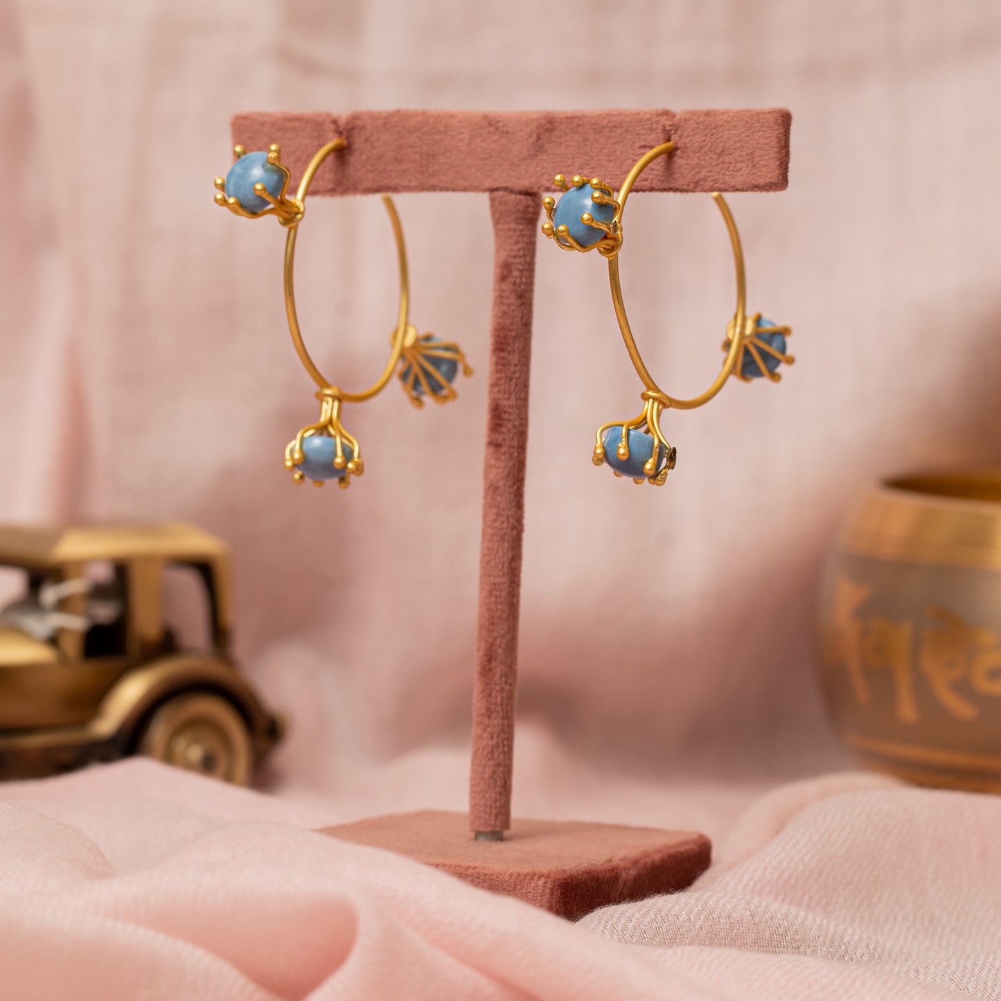 Saniya circle Gold Plated Earrings