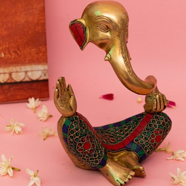 Amber Ganesha Idol