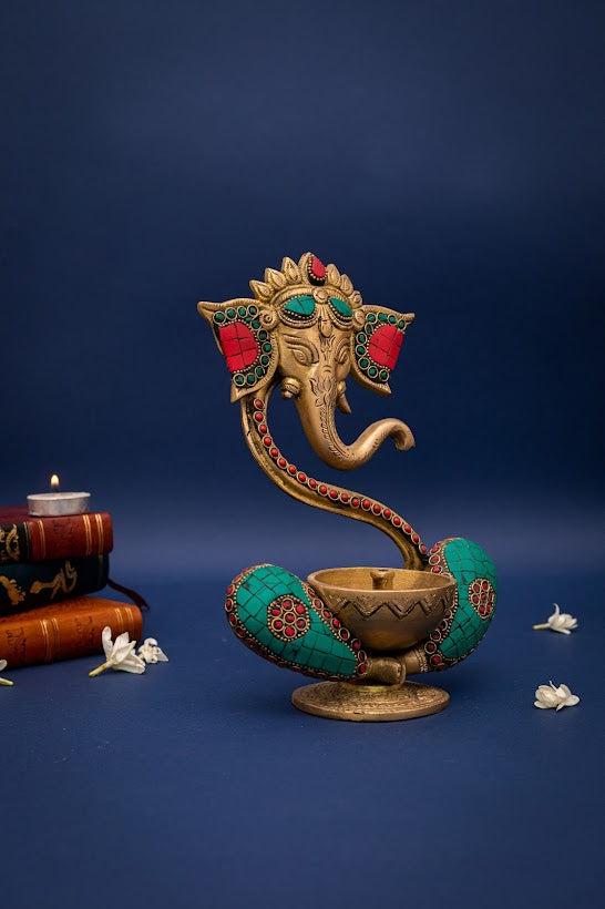 Hues of Ganesha Diya