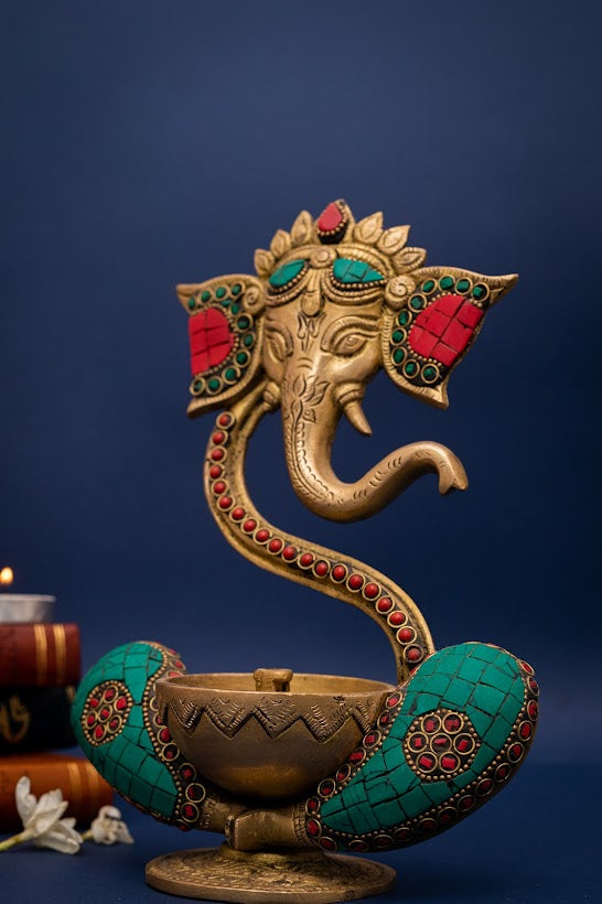 Hues of Ganesha Diya