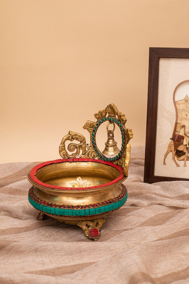 Brass Urli with Bell