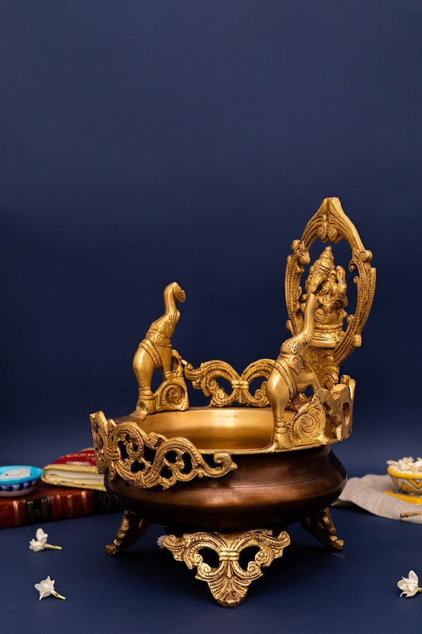 Brass Ganesha Urli Bowl