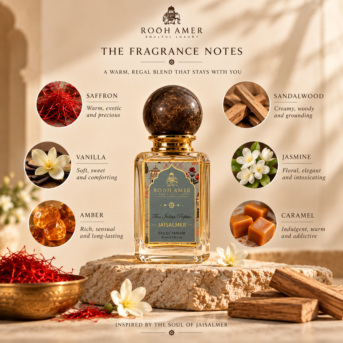 Rooh Amer Royal Heritage Eau de Parfum Combo – Jaipur, Jodhpur & Jaisalmer