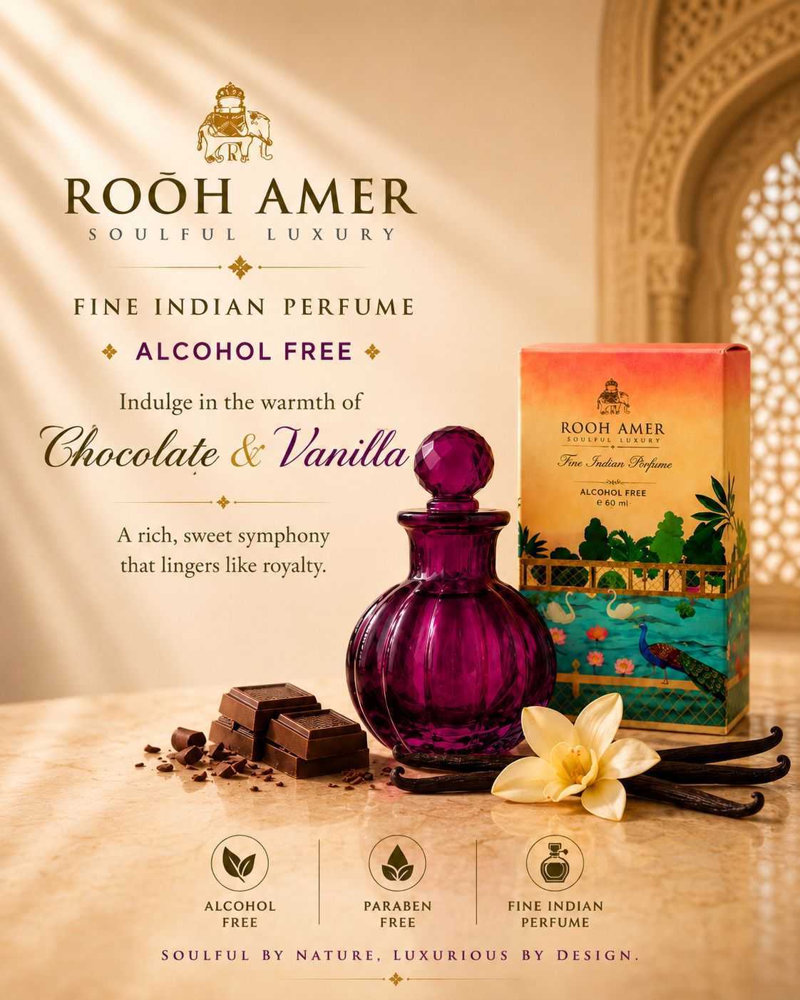 Royal Rajasthan Perfume Trio Set | Jaipur, Jodhpur & Udaipur | Alcohol-Free Fine Indian Perfumes | Rooh Amer