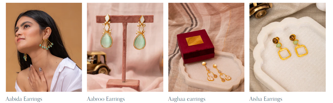 Embrace Tradition with Rooh Amer's Exquisite Indian Earrings Collection Online