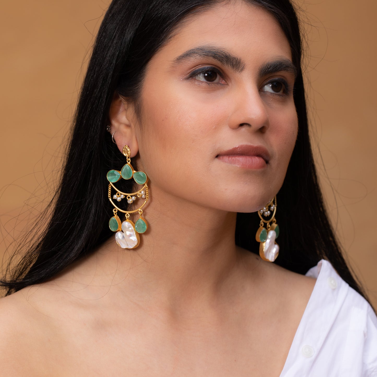 Zainab Gold Plated Earrings