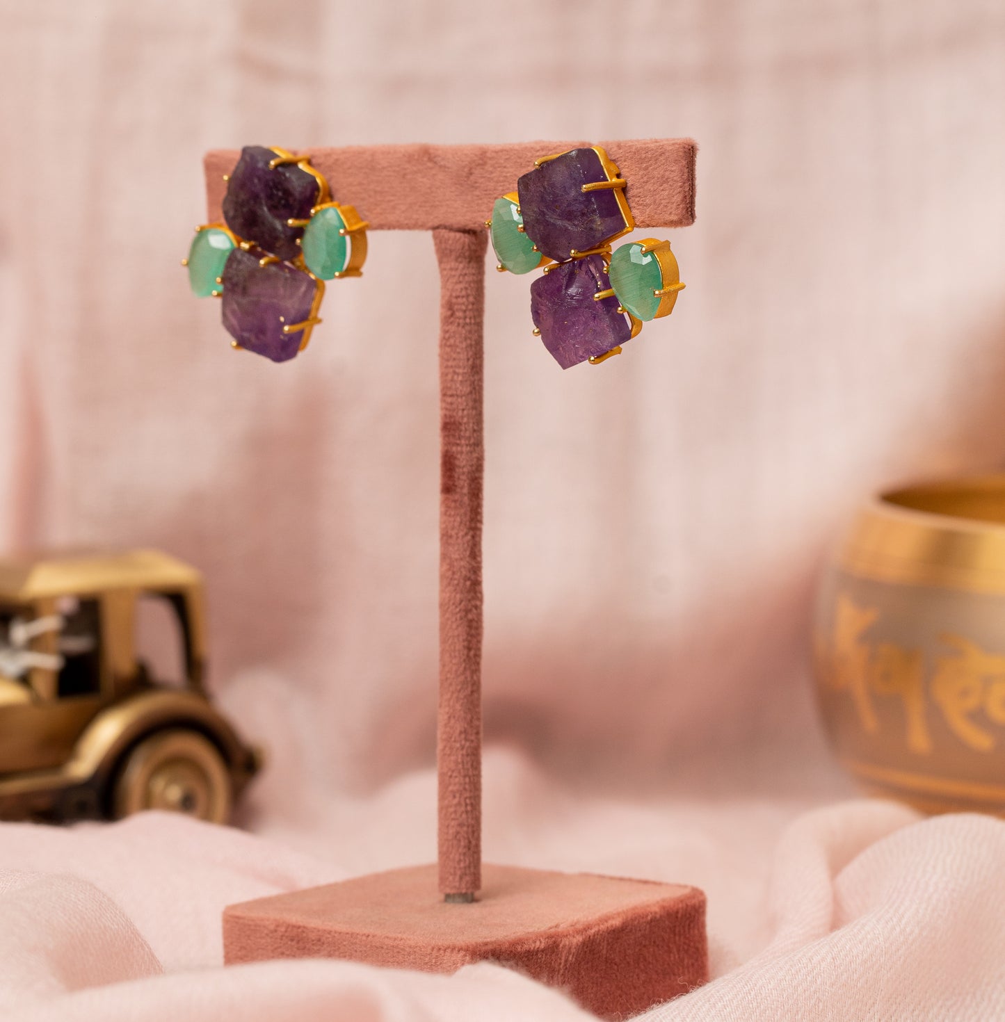 Fariya Multicolor Handcrafted Brass Earrings