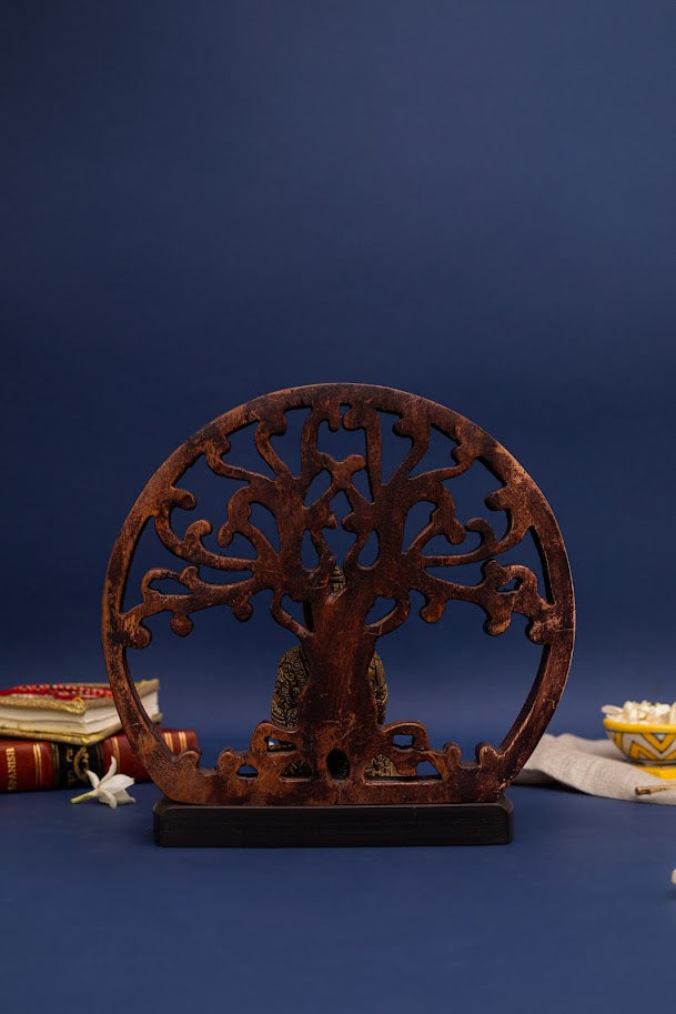 Buddha Statue with Bodhi Tree