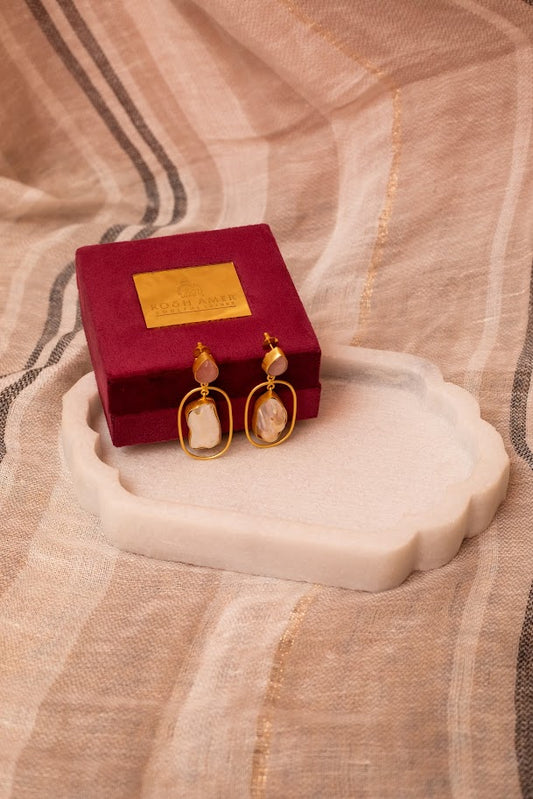 Zoya square earrings