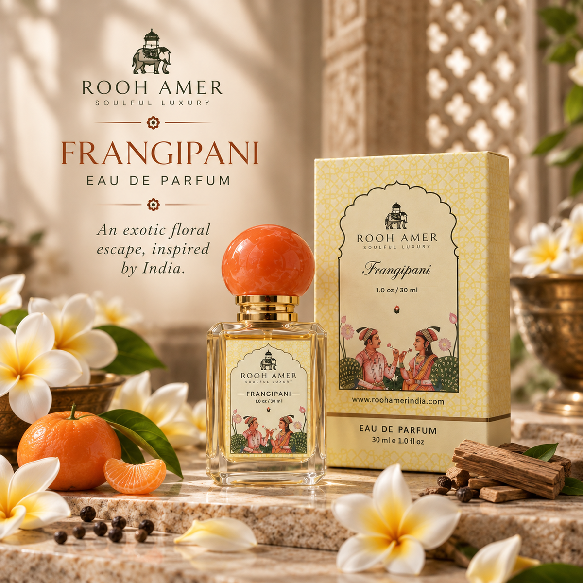 Frangipani Eau de Parfum – 30 ml | Rooh Amer