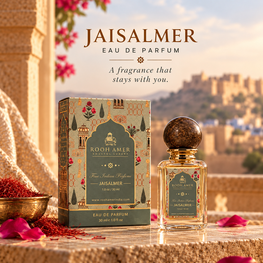 Jaisalmer Eau de Parfum – Saffron & Sandalwood -30 ml | Rooh Amer