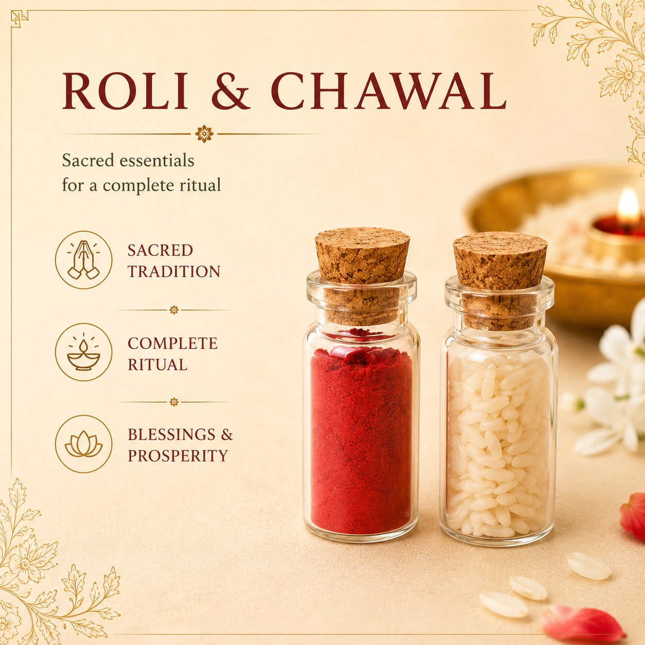 Raksha Bandhan Gift Hamper for Bhaiya Bhabhi — 2 Alcohol-Free Fine Indian Perfumes (15ml Each), Bhaiya-Bhabhi Rakhi & Roli-Chawal | Rooh Amer