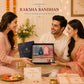 Raksha Bandhan Gift Hamper for Bhaiya Bhabhi — 2 Alcohol-Free Fine Indian Perfumes (15ml Each), Bhaiya-Bhabhi Rakhi & Roli-Chawal | Rooh Amer