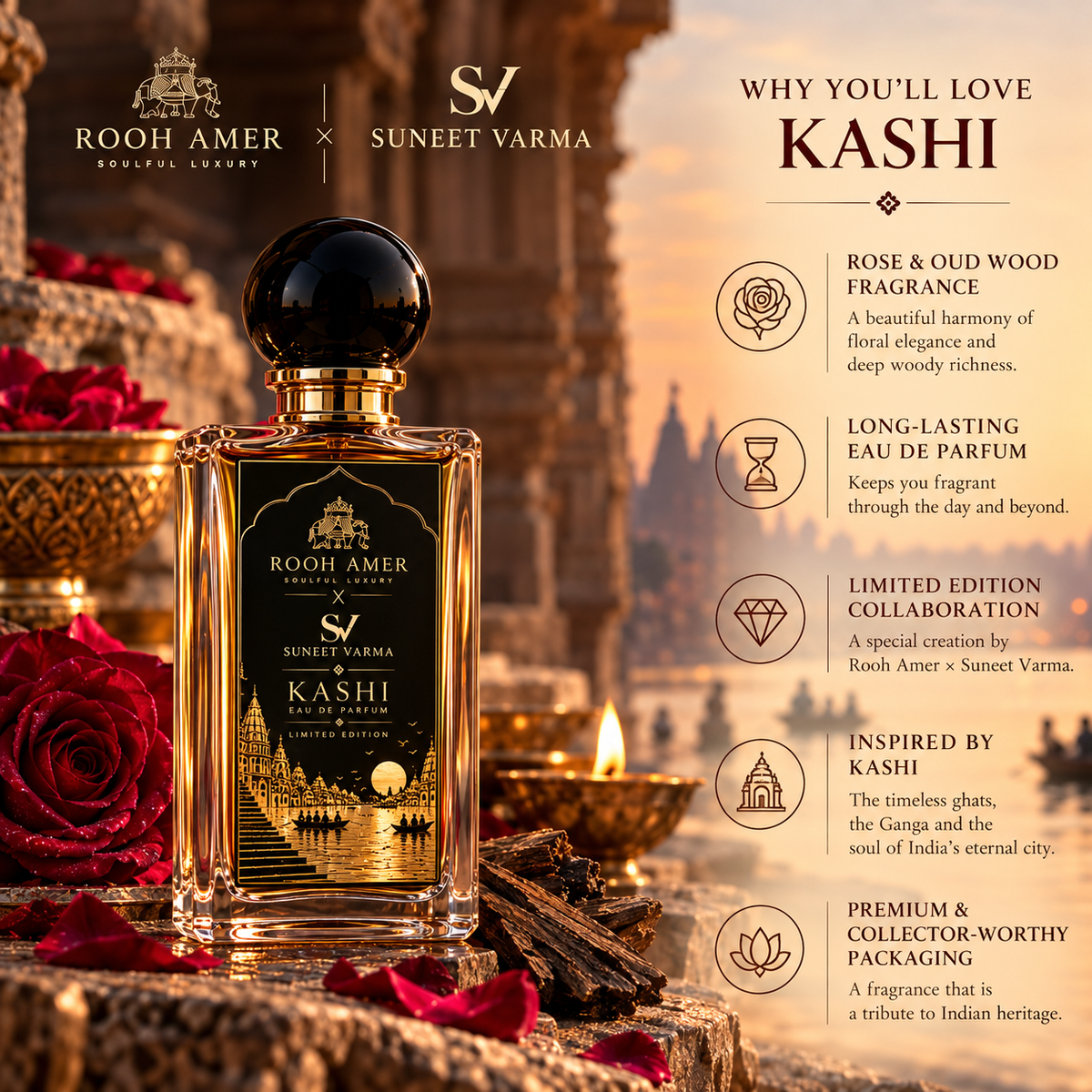 Kashi Eau de Parfum | Rooh Amer X Suneet Varma | Limited Edition