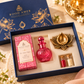 Shubh Deep Diwali Gift Hamper with Fine Indian Perfume & Brass Lotus Diya | Rooh Amer