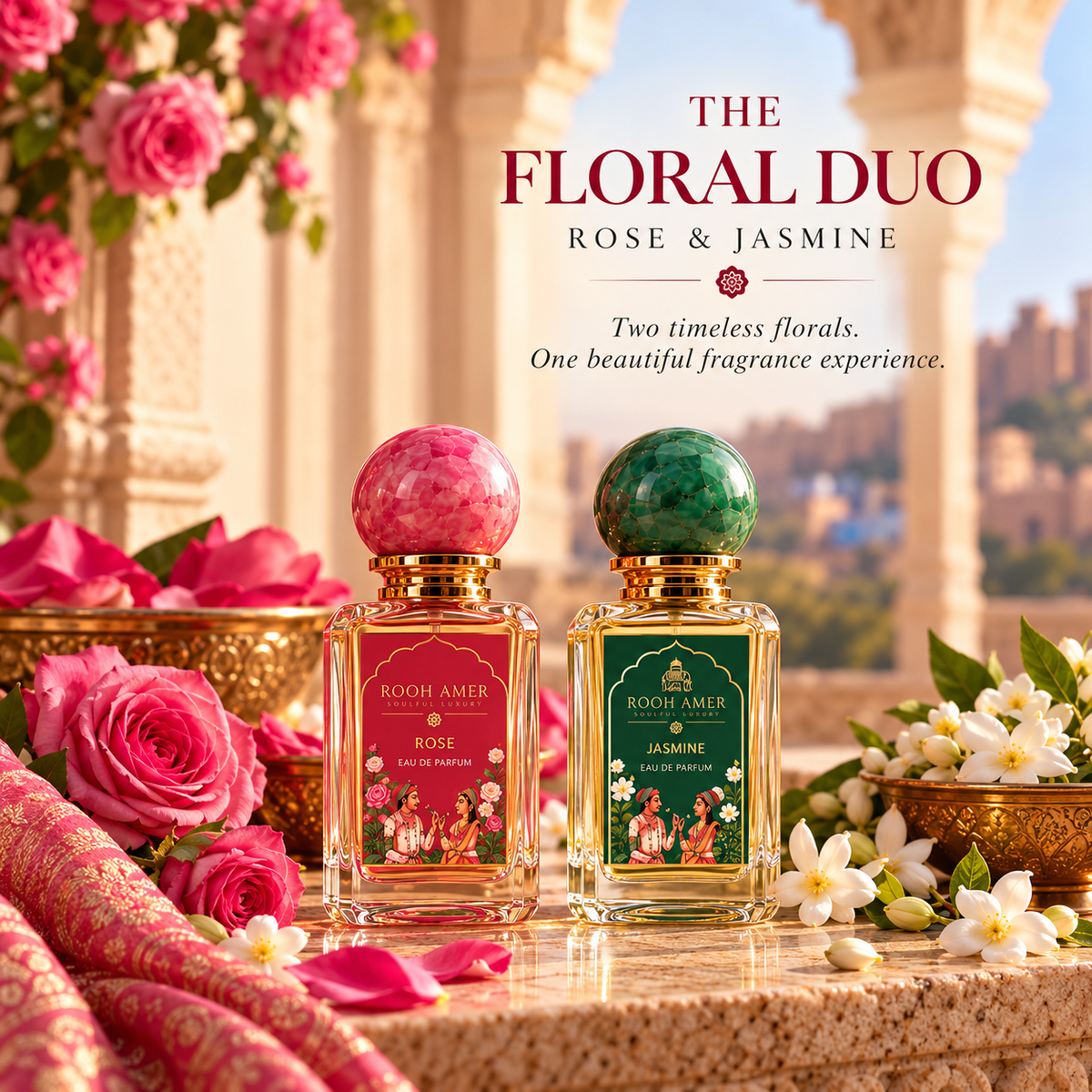 The Floral Duo – Rose & Jasmine | Eau de Parfum Combo