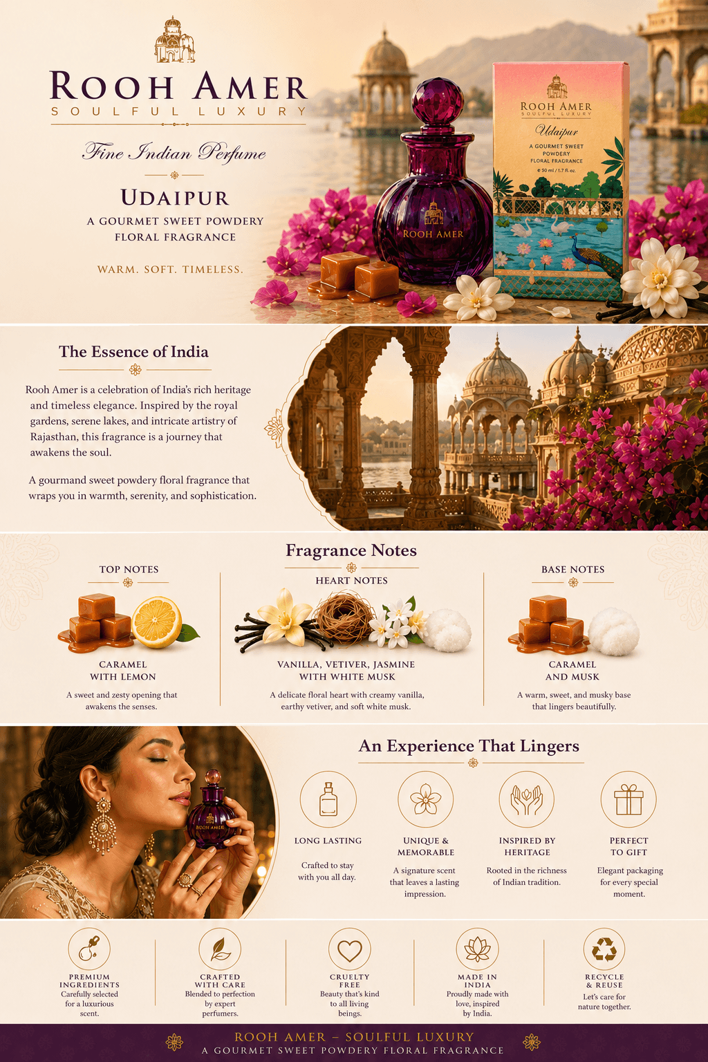 Udaipur (Winsome) - Fine Indian Perfume - 15 ml -Rooh Amer