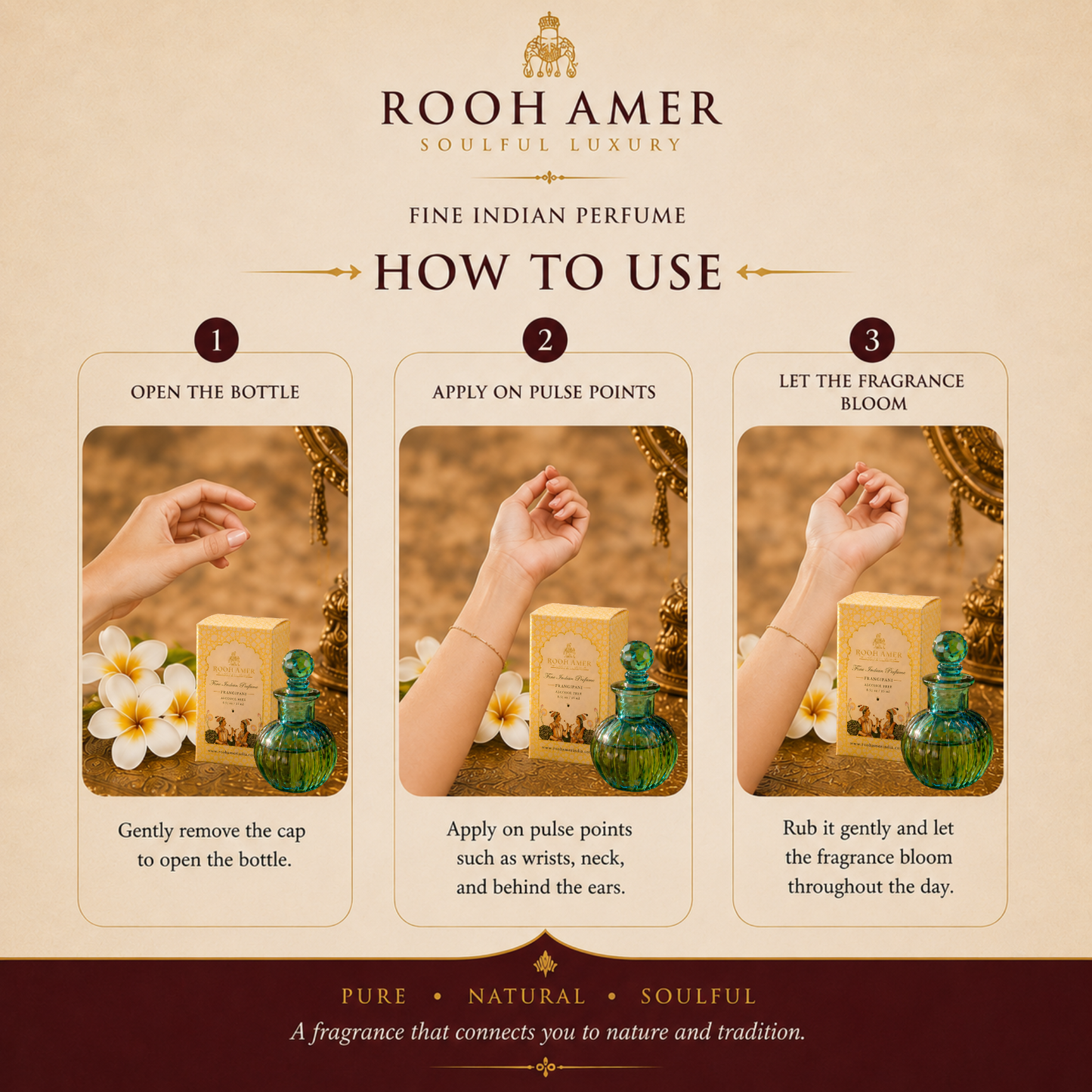 Frangipani - Fine Indian Perfume - 15 ml -Rooh Amer