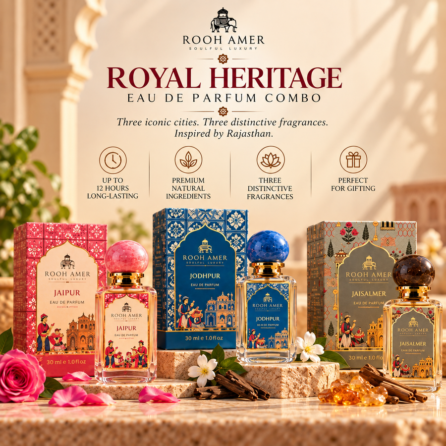Rooh Amer Royal Heritage Eau de Parfum Combo – Jaipur, Jodhpur & Jaisalmer