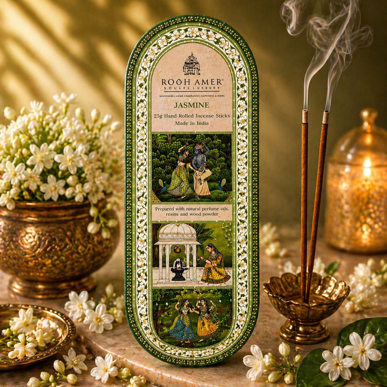 Jasmine Incense Sticks  -25g | Rooh Amer