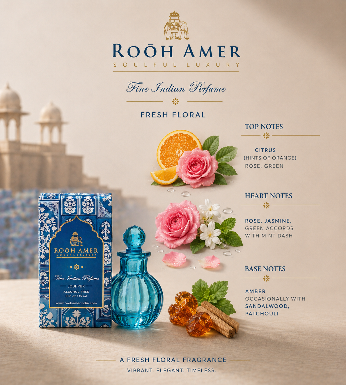 Jodhpur (Martin) - Fine Indian Perfume - 15 ml -Rooh Amer
