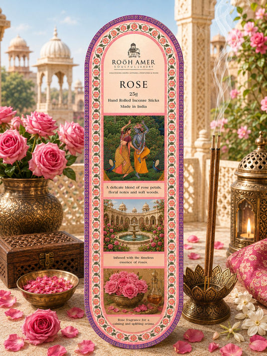 Rose Incense Sticks  -25g | Rooh Amer