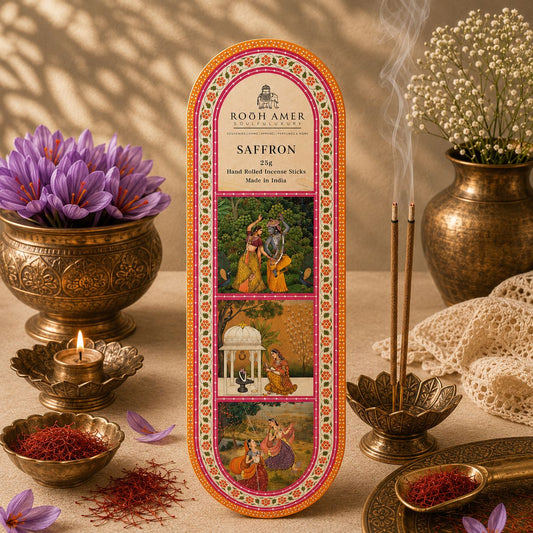 Saffron Incense Sticks  -25g | Rooh Amer